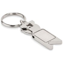 Llavero moneda carro con abrebotellas brilloso de metal