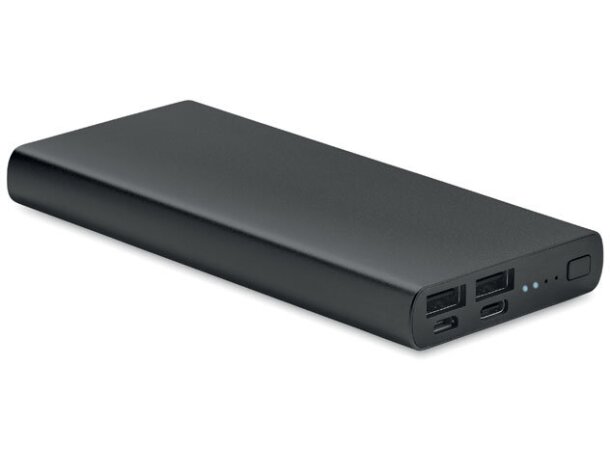 Batería portátil Powerflat 10000 mAh aluminio ultra plano 18W Azul real detalle 9