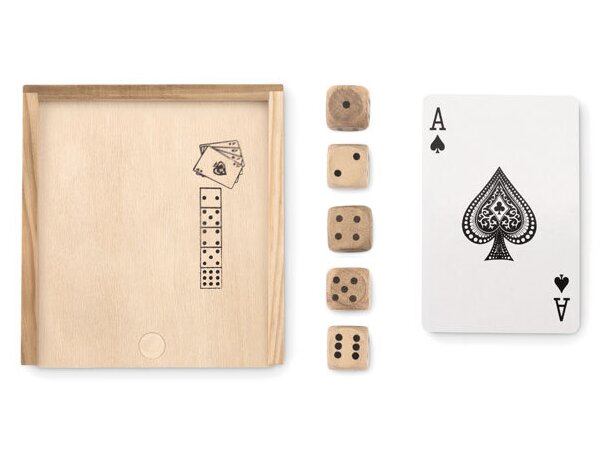 Set De Cartas Y Dados En Caja merchandising