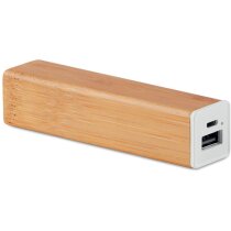 Bateria externa personalizable cargador bambú