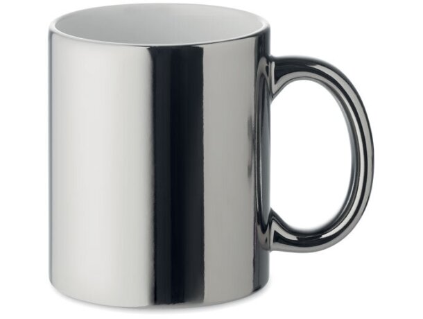Taza de café personalizada barata Holly clásica cerámica metálica 300 ml Dorado detalle 9