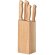 Set cuchillos gourmet acero inoxidable madera