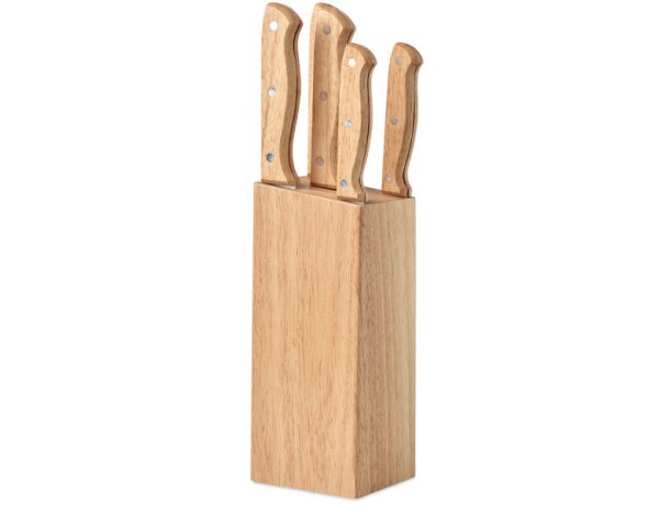 Juego cuchillos Gourmet Madera detalle 6