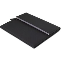 Portadocumentos con solapa y cremallera personalizado negro Portadocumentos con solapa y cremallera personalizado negro