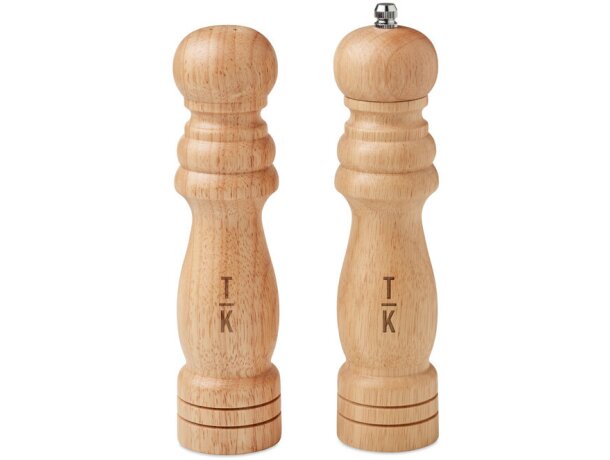 Juego 2 molinillos Tiurret Madera detalle 1