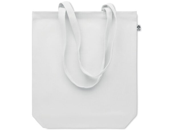 Bolsa de algodón asas largas orgánico 270 g/m2 Coco Blanco detalle 5