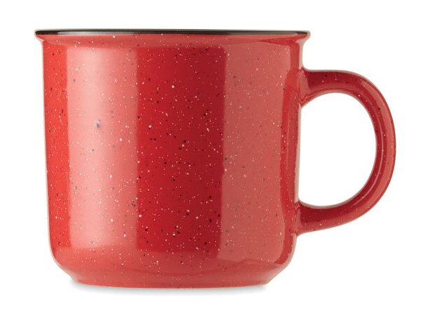 Taza cerámica vintage 400 ml Piga Rojo detalle 8