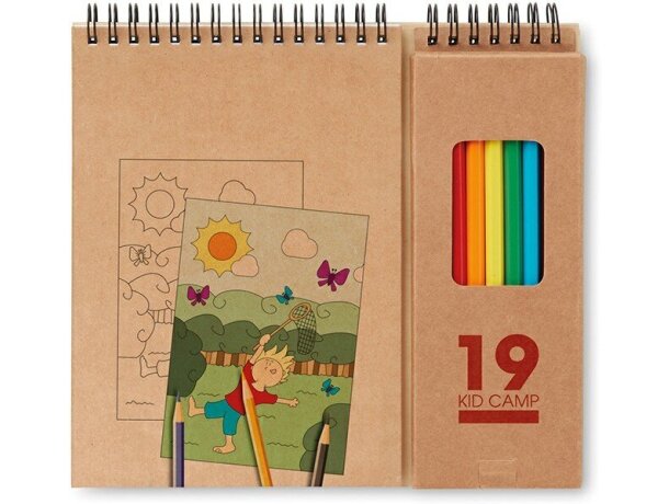 Set de cuaderno y lápices barato