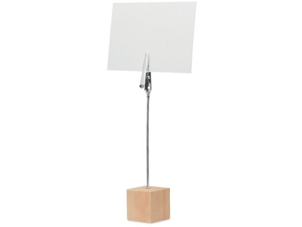 Hello Clip soporte pino natural con clip metálico 11 cm Madera detalle 2