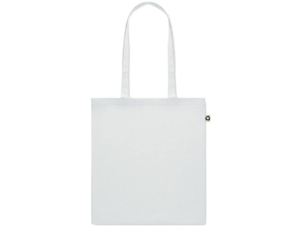 Bolsa asas largas algodón reciclado pre-consumo 140 g/m2 Zoco Colour Blanco detalle 4