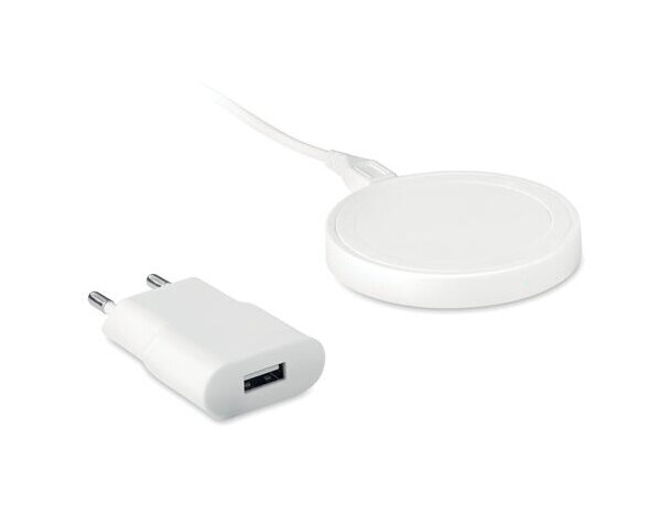 Set de cargador inalámbrico en estuche de regalo Wireless Plato Set Blanco detalle 1