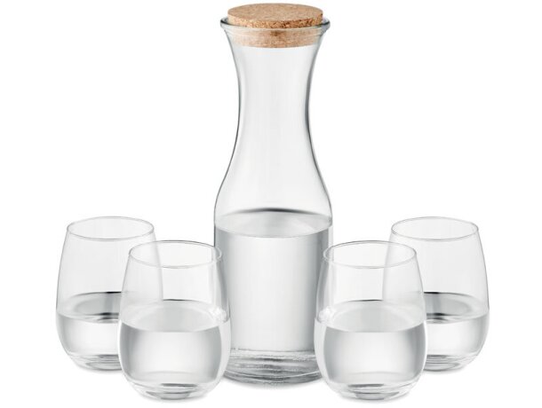 Set bebida Piccadilly personalizado: jarra y 4 vasos de vidrio Violeta detalle 5