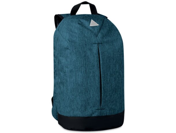 Mochila infantil poliéster 600D jaspeada correas acolchadas Azul detalle 4