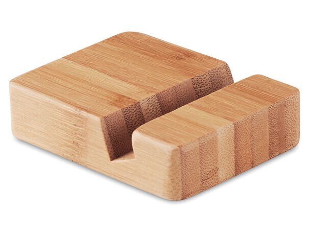 Soporte Apoya bambú natural ergonómico para móvil Madera detalle 3