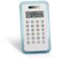 Calculadora de 8 dígitos sencilla azul transparente personalizada