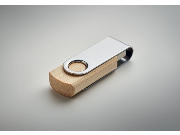 USB bambú 16GB ecológico con impresión colorida Techmate madera