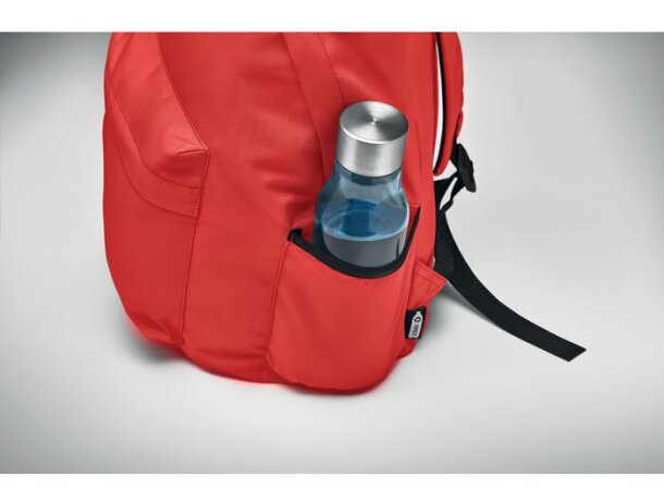 Mochila infantil rPET 600D Bapal+ Rojo detalle 8