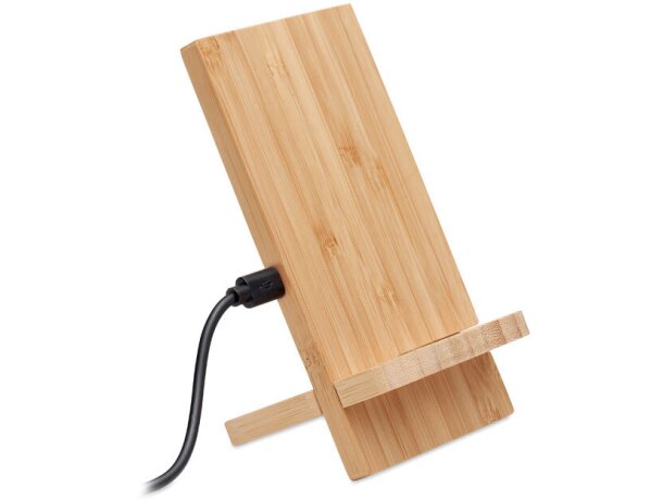Whippy Plus: soporte carga inalámbrica rápida 10W en bambú Madera detalle 6