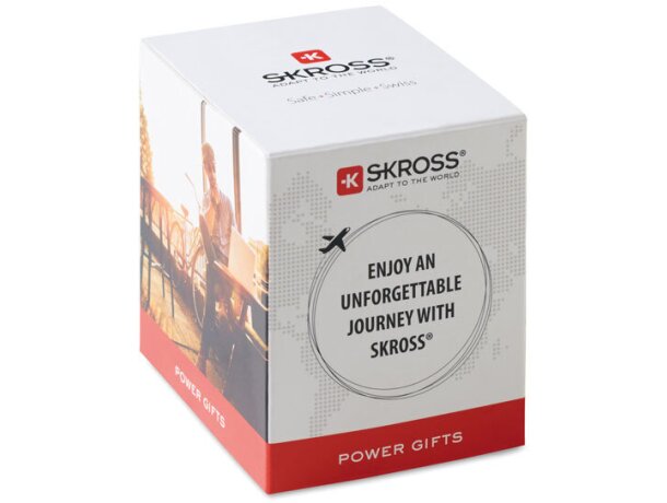 Adaptador para viajes de 3 polos para UE Skross  Blanco detalle 6