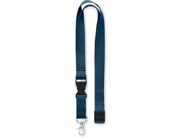 Lanyard con mosquetón 20mm Lannycot Azul detalle 3