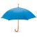Paraguas con varillas de madera y colores azul royal