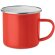 Taza de metal esmaltado 350 ml Plateado Rojo