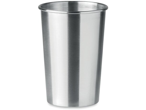 Vaso Bongo acero inoxidable mate 350ml con impresión láser Plateado mate detalle 3