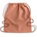 Mochila saco personalizada algodón orgánico Yuki Colour Naranja detalle 14