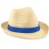 Sombrero De Paja Azul real detalle 4