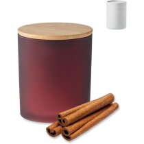 Vela aromática cera vegetal tarro cristal tapa bambú