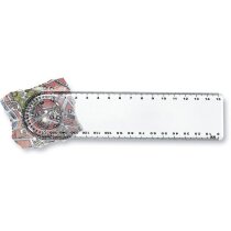 Regla transparente Lasta con lupa y escala 15 cm