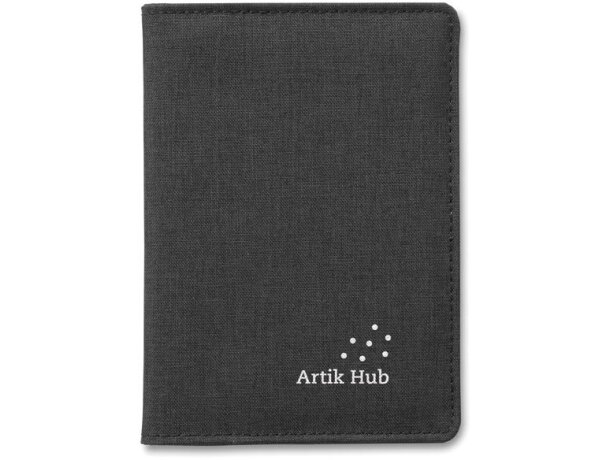 Carpeta portadocumento para empresa poliéster Shieldoc Negro detalle 1