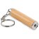 Llavero linterna mini bamb&uacute; con bombilla LED y detalles de metal