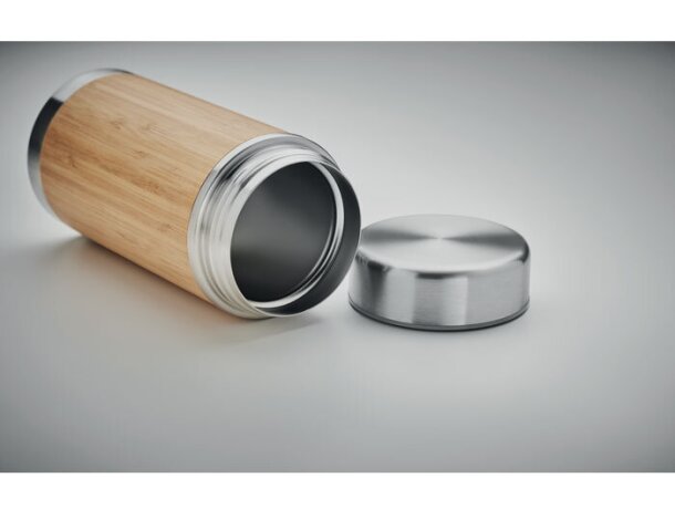 Tarro de almacenamiento en acero inoxidable Madera detalle 3