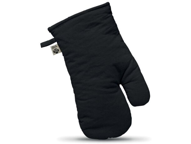 Manopla promocional Nevon con logo en algodón orgánico certificado Beige detalle 11