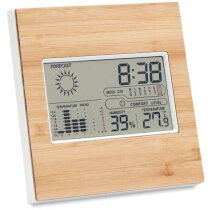Turku bambú termómetro humedad reloj calendario