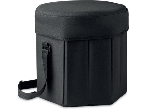 Nevera con taburete o mesa plegable con cinta bandolera ajustable poliéster Seat &amp; Negro detalle 4