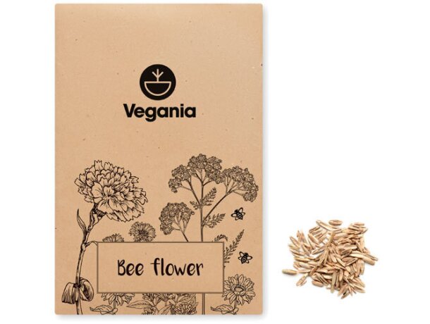 Mezcla semillas de flores de abeja de papel Seedlopebee Beige detalle 3
