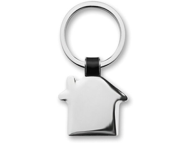 Llavero clásico con forma de casa personalizado negro Llavero clásico con forma de casa personalizado negro