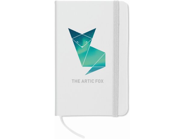 Cuaderno tamaño A6 con hojas rayadas blanco grabado the artic fox