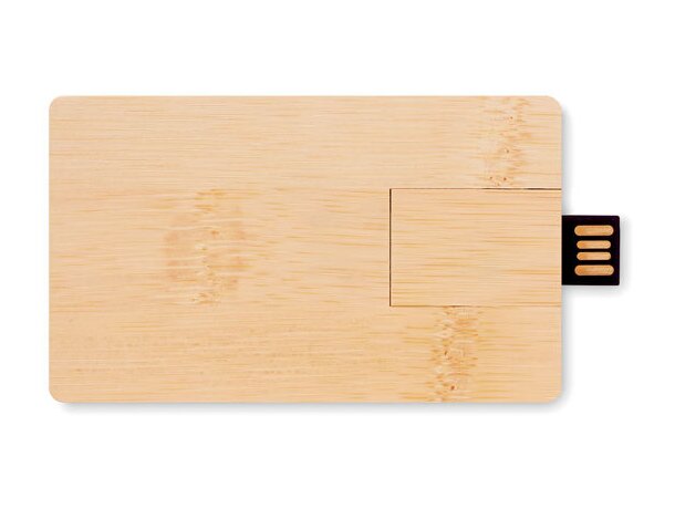Memoria USB 16GB carcasa bambú Creditcard Plus Madera detalle 1