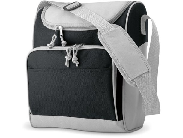 Mochila nevera de poliéster Zipper Negro detalle 1