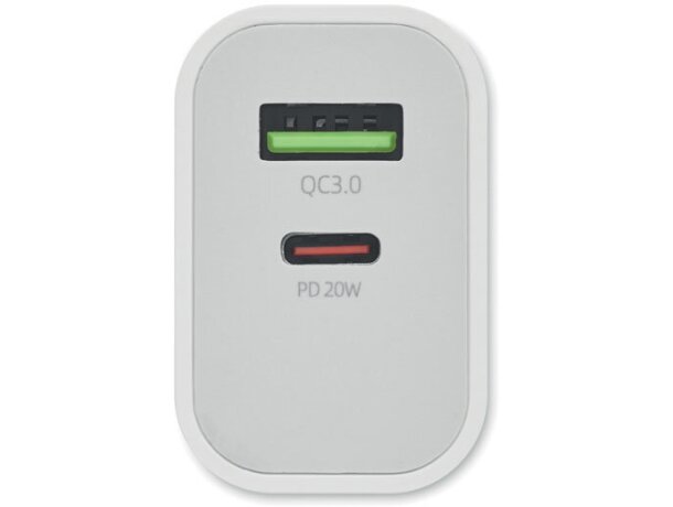 Cargador USB de 18W 2 puertos Port Blanco detalle 2