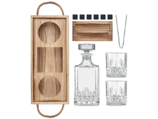 Set de whisky Bigwhisk Madera detalle 2