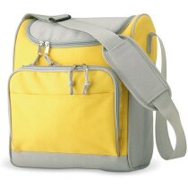 Mochila nevera con bolsillo delantero amarilla