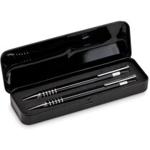 Set de bolígrafos en estuche azul personalizado azul Set de bolígrafos en estuche azul personalizado azul