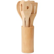 Set utensilios cocina de bambú Kya