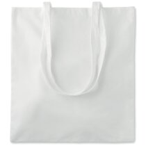 Bolsas para feria serigrafiadas, ecológicas Tribe Tote de fibra de bambú con asas largas