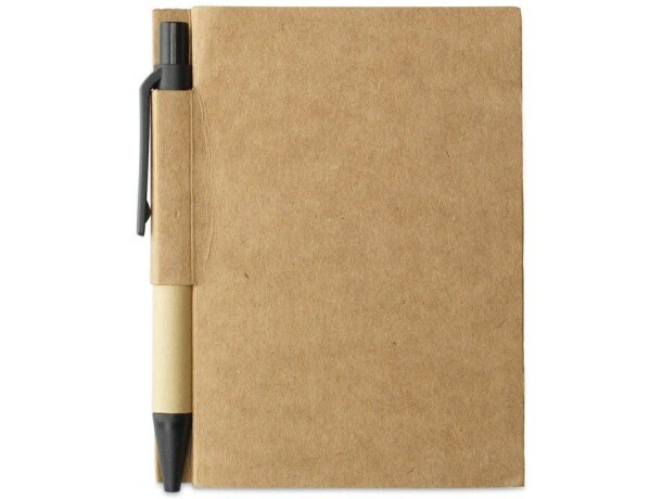 Cuaderno reciclado con bolígrafo a juego barato negro Cuaderno reciclado con bolígrafo a juego barato negro