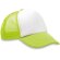 Gorra con rejilla trasera en colores combinados personalizada verde fluorescente